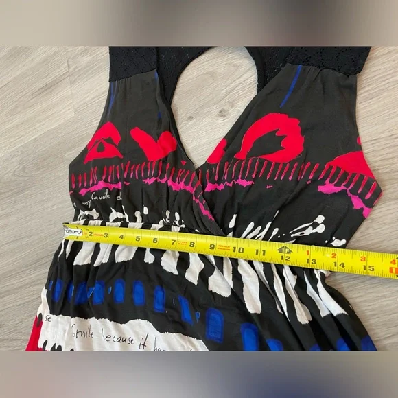 DESIGUAL Cute Abstract Striped Designer Dress. Size XL - Picture 13 of 14